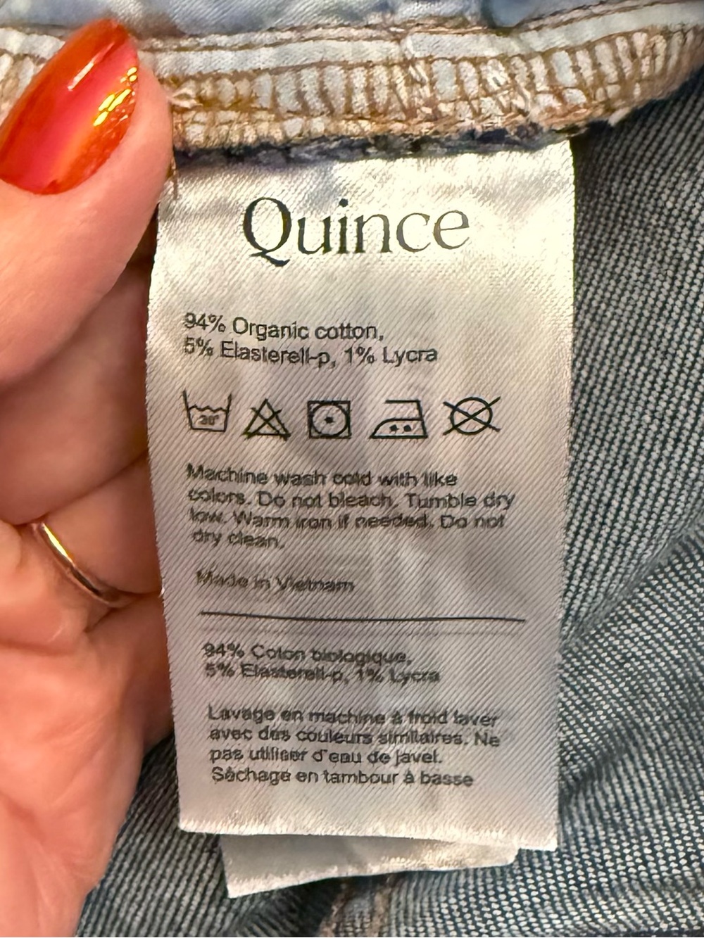 Quince Bella Stretch Wide Leg Jeans 29 Midnight Blue High Rise - Picture 5 of 6